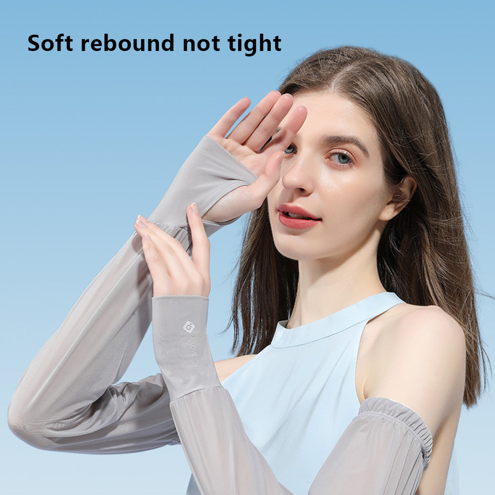 GOLOVEJOY HB24 1 Pair Women Summer Anti-UV Arm Sleeves Breathable Cooling Sunscreen Sleeves GOLOVEJOY HB24 1 Pair Women Summer Anti-UV Arm Sleeves Breathable Cooling Sunscreen Sleeves